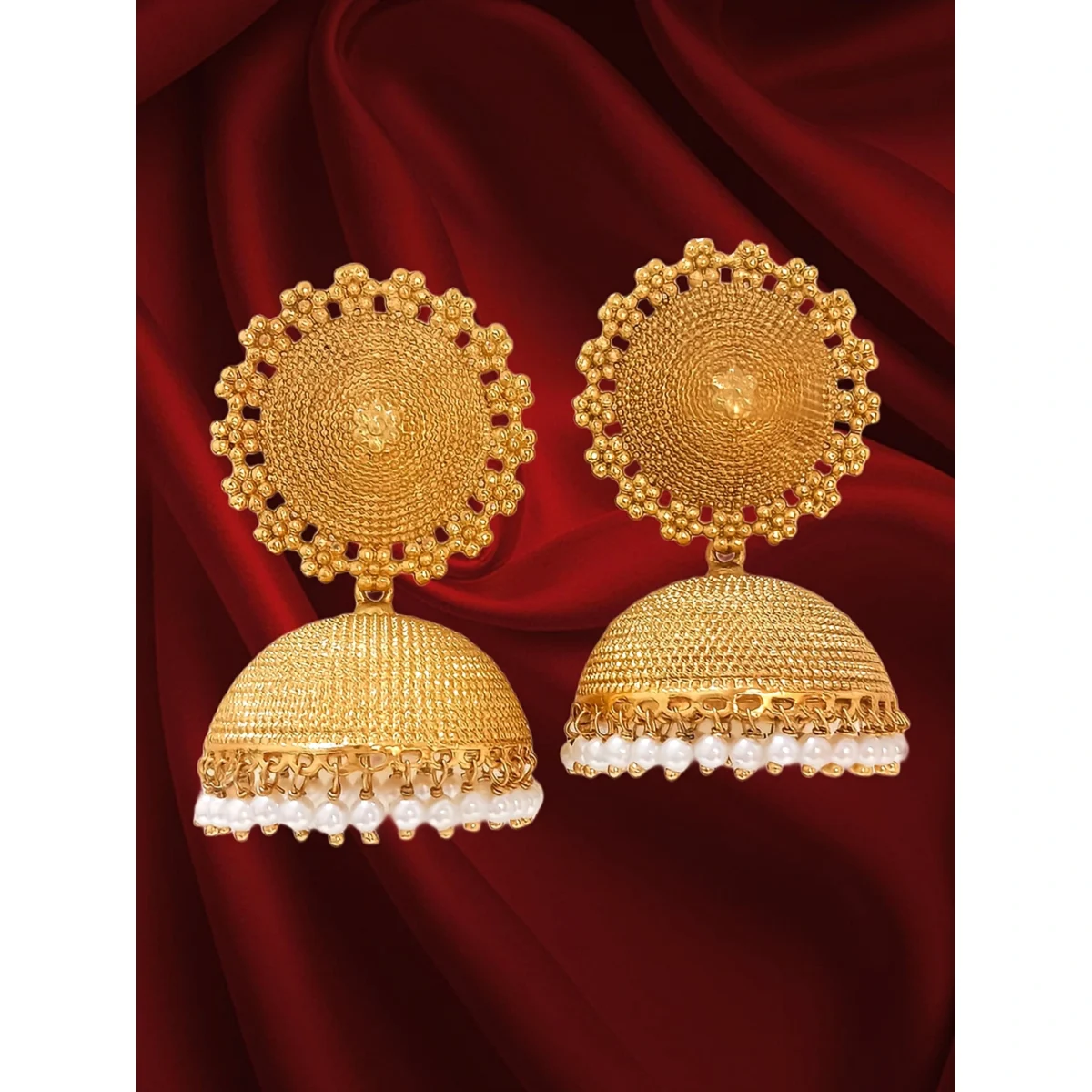 18K GOLD PLATED CLASSIC FESTIVE JHUMKA EARRING