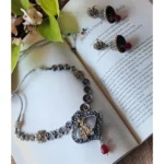 German Silver Oxidized Choker Necklace Set