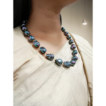 Peacock Baroque Black Pearl Necklace