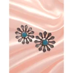 Oxidized silver Plated Daisy Earring