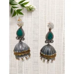 Classic Silver Plated Ethnic Jhumka Earring