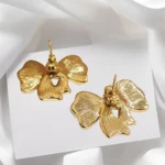 Gold Plated Bow shaped Earring