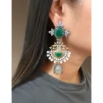 German Silver Long Dual Tone Jhumka Earring