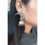 Dual Tone Ethnic Jhumka Earring