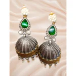 Classic Silver Plated Ethnic Jhumka Earring