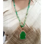 Turkish Jewelry Buddha Green Pendant Drop Necklace