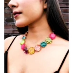 Multi Round Glasstone Necklace