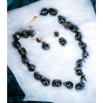 Peacock Baroque Black Pearl Necklace