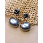 Classic White & Silver Baroque Pearl Necklace Set