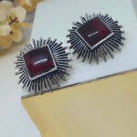 Red Monalisa Stud Earring