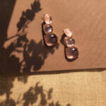 Baby Pink Long Glass Stone Earring