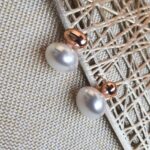 White pearl drop earring