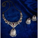 Oxidized Silver Replica Necklace Set