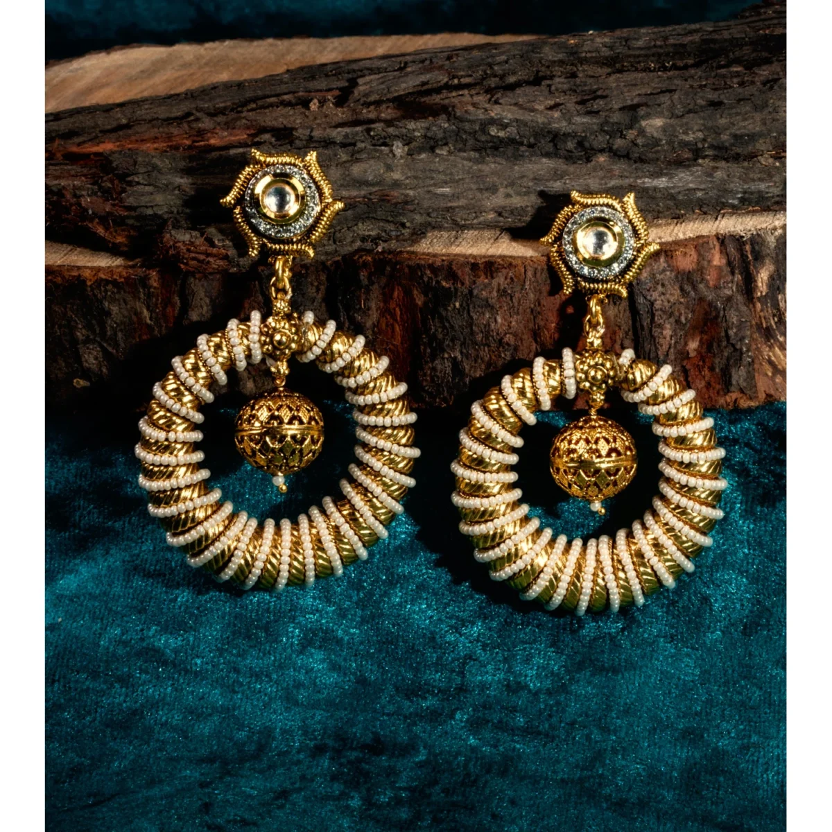 18k Gold Plated Chandbaali Festive earring