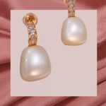 Rhinestone Pearl Alloy Gold Earring