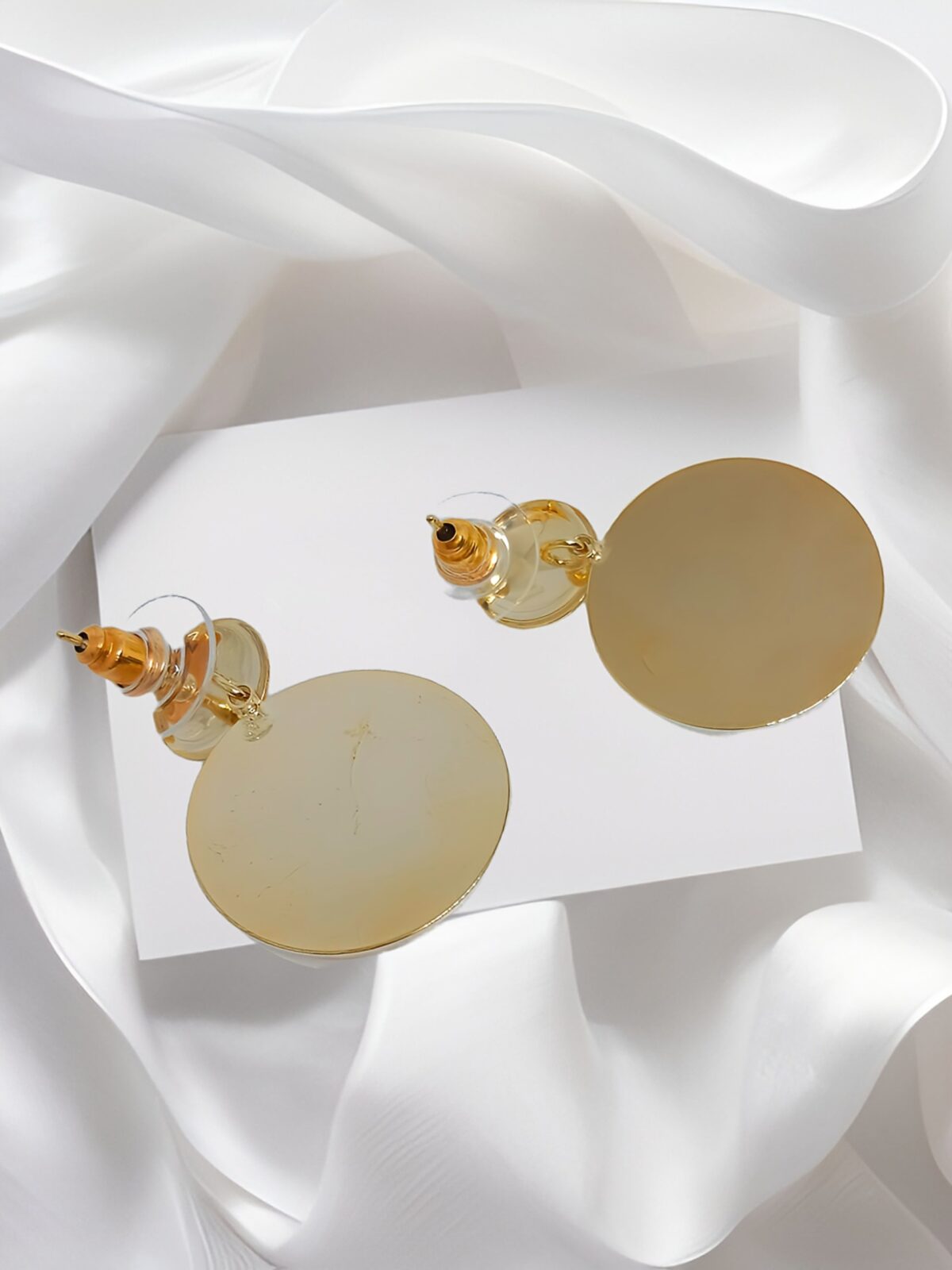 Gold And White Pearl Drop Earring