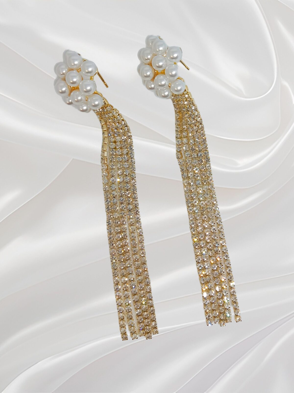 Party Wear Pearl Stone Tassel Earring