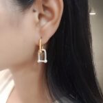 Gold And Silver Mixed Metal Loop Earring