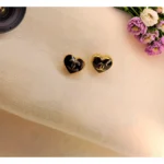 DG Channel Heart Shaped Stud Earring