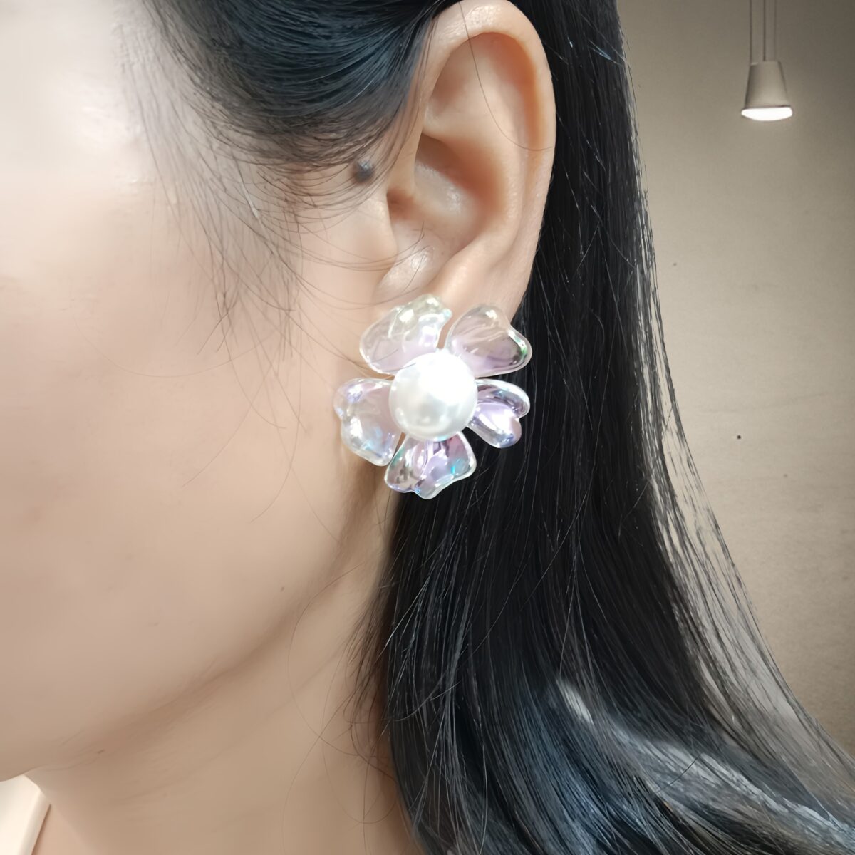 DG Acrylic Flower Drop Earring