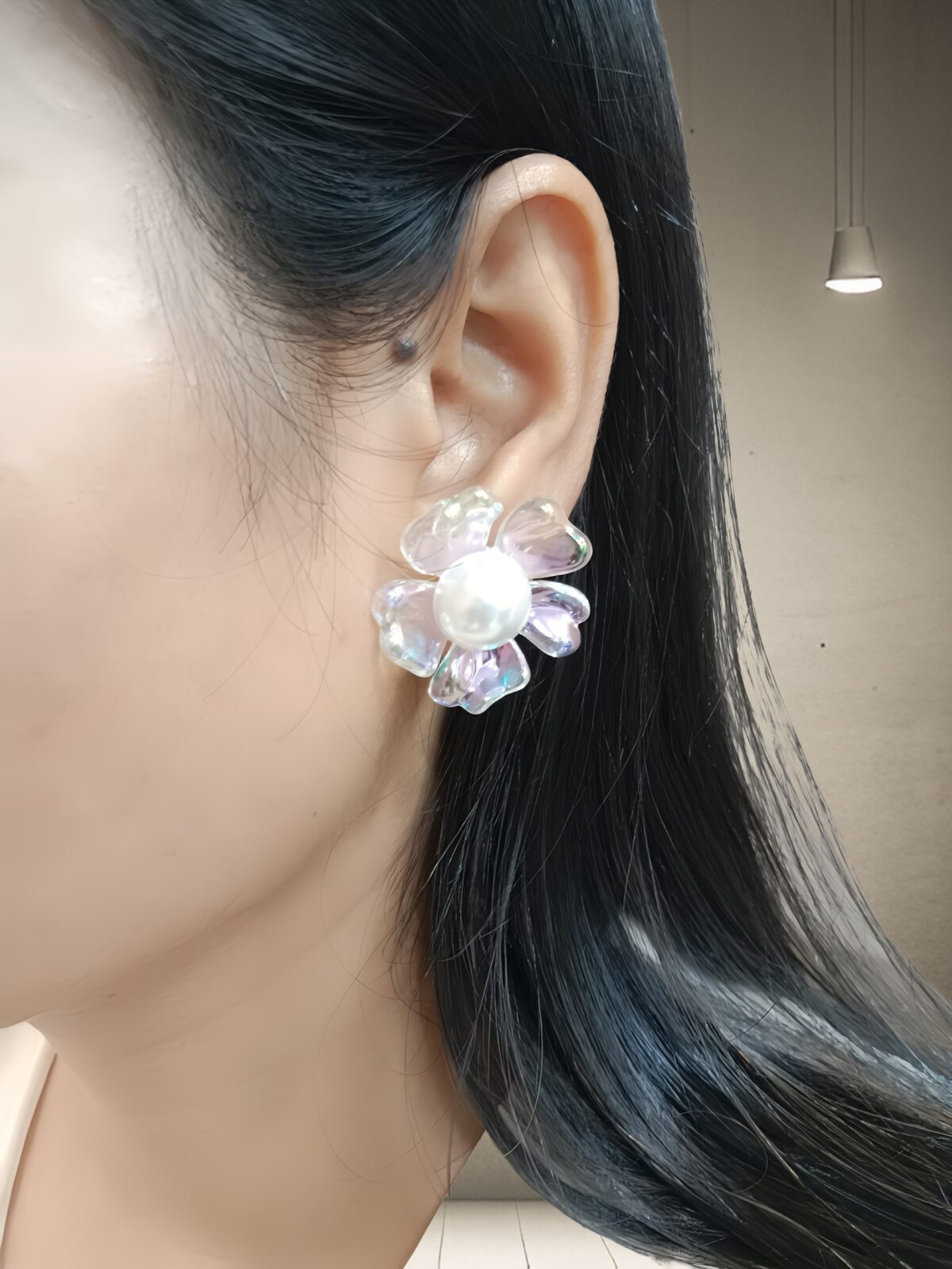 DG Acrylic Flower Drop Earring