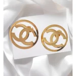 C Initial Gold Earring