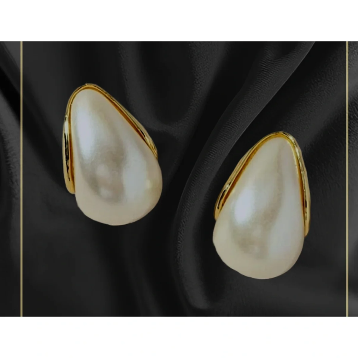 Half Moon Faux Pearl Earring