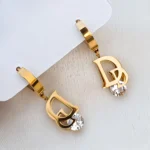 DG D Initial Dangler Earring