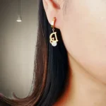 DG D Initial Dangler Earring