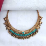 Antique Turquoise Collar Choker Necklace Set