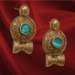 Matt Gold Apala Polish Antique Stud Earring