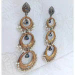 German Silver Chandelier Festive Earring