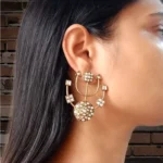 Ad studded festive earring