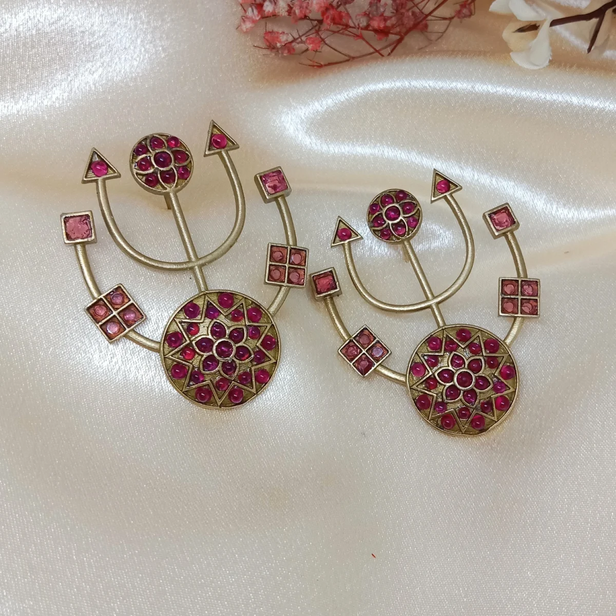 Ad Studded Festive Earring