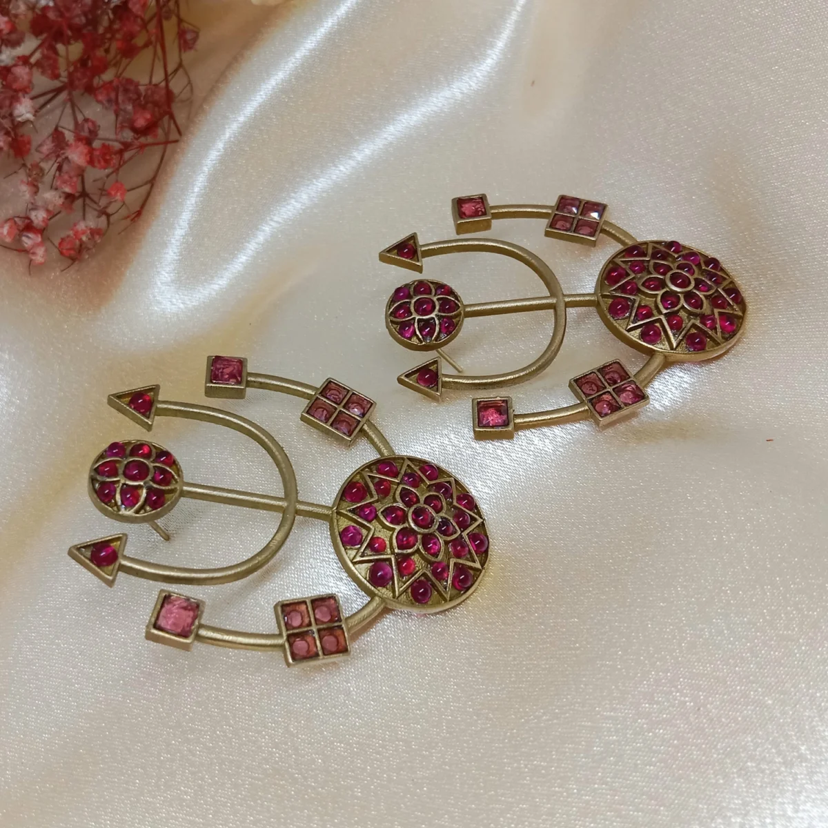 Ad Studded Festive Earring