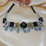 Silver Plated Choker Necklace Set