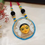 Handmade Maa Durga Terracotta & Jute Necklace Set