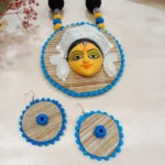 Handmade Maa Durga Terracotta & Jute Necklace Set