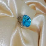 Bedazzle Blue Crystal Bold Statement Ring