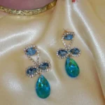 Aqua Blue Drop Earring