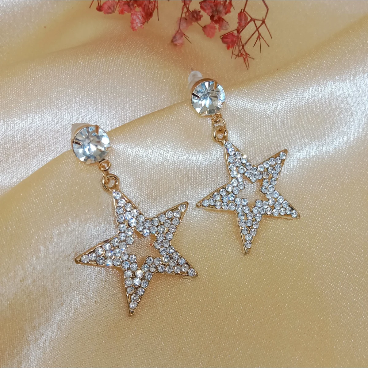 Star Drop Studded Earring