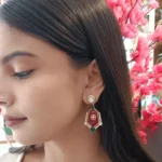 Luxe Kundan Ruby Earring
