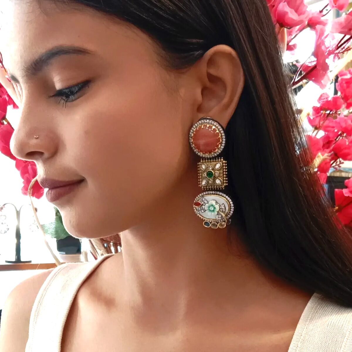 Celebrity Kundan Designer Earrings