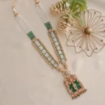 Long Radhakrishna Antique Semi Bridal Necklace
